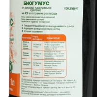 Органическое удобрение Биогумус Универсальное Ивановское, 1 л Органическое удобрение Биогумус Универсальное Ивановское, 1 л