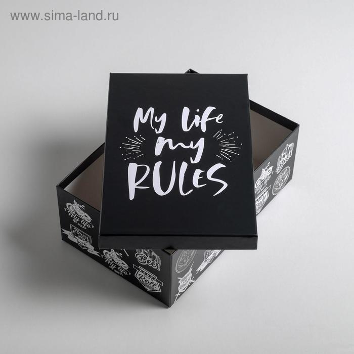 Набор коробок 3 в 1, упаковка подарочная, &laquo;Мужской&raquo;, 26 х 17 х 10‒32.5 х 20 х 12.5 см