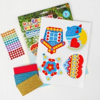 Аппликация «Набор ёлочных украшений» №1 Аппликация «Набор ёлочных украшений» №1