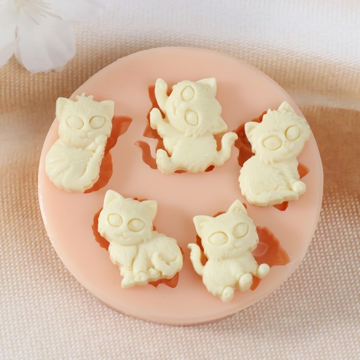 Молд силикон Молд силикон "Котята" 2,2х1,6х0,5 2,4х1,4х0,5 2,4х1,5х0,5 2х1,8х0,5 2,2х1,3х0,5 см