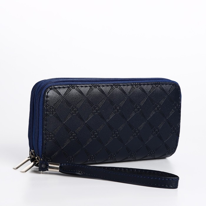 Кошелёк женский на молнии, цвет синий Кошелёк женский на молнии, цвет синий
