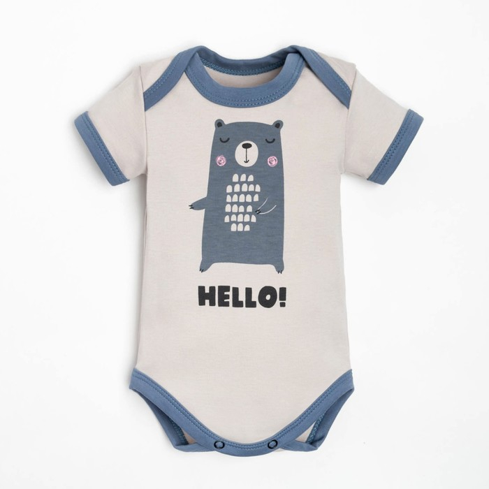 Боди Крошка Я Боди Крошка Я "Мишка", рост 74-80 см, серый