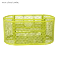 Подставка для канцелярских мелочей 9 отделений, сетка металл, зелёная Подставка для канцелярских мелочей 9 отделений, сетка металл, зелёная