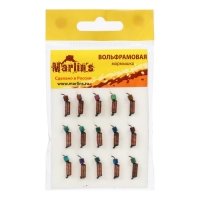 Мормышка вольфрам Marlin's Ручейник, 2 мм, 0.95 г, чёрный + куб бензин, 15 шт. Мормышка вольфрам Marlin's Ручейник, 2 мм, 0.95 г, чёрный + куб бензин, 15 шт.