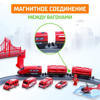 Железная дорога «Экспресс», 92 детали, работает от батареек, подходит для деревянных железных дорог Железная дорога «Экспресс», 92 детали, работает от батареек, подходит для деревянных железных дорог