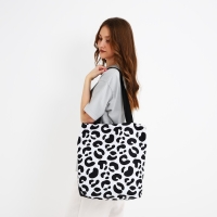 Шопер Леопард, 40х12х38, цвет чёрный Шопер Леопард, 40х12х38, цвет чёрный