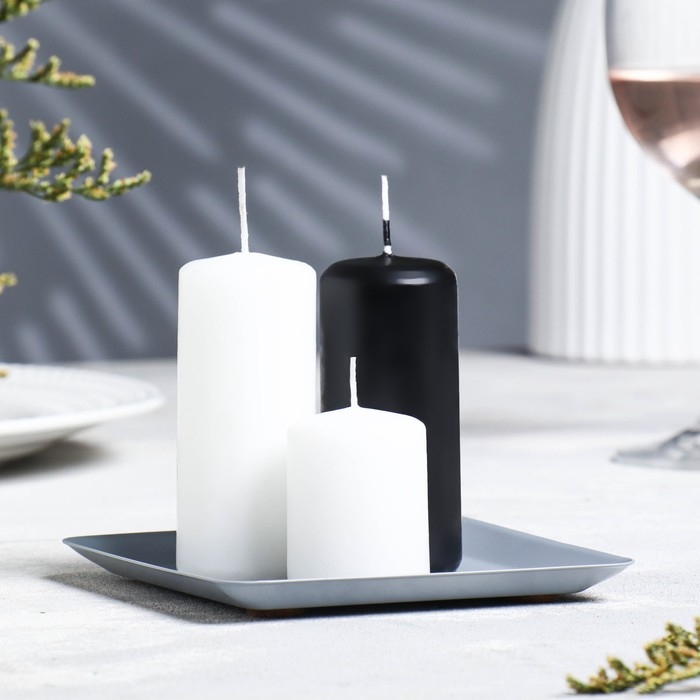 Подсвечник металл Подсвечник металл "Тарелка", 12,6х12,6х1,3 см, серый