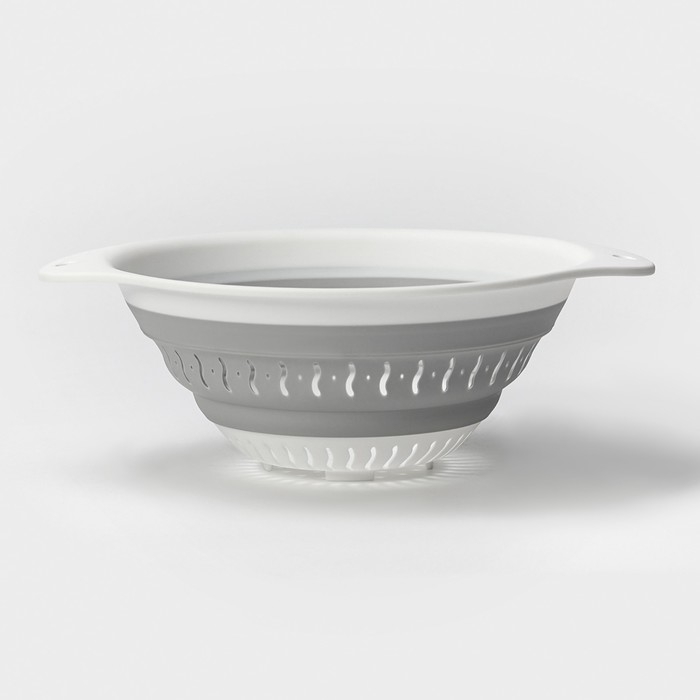 Дуршлаг складной &laquo;Флекс&raquo;, 2,2 л, 29,5&times;24&times;10,5 см, цвет смоки