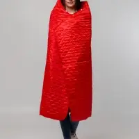 Плед-пончо для пикника SnapCoat, красный Плед-пончо для пикника SnapCoat, красный