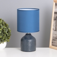 Лампа настольная "Каталина" 1х40Вт Е14 синий 13х13х25см Лампа настольная "Каталина" 1х40Вт Е14 синий 13х13х25см