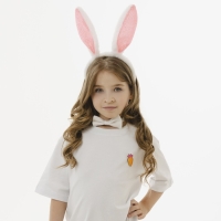 Карнавальный костюм &laquo;Заюшка&raquo;, ободок - ушки, хвостик, бабочка, термонаклейка