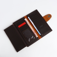 Портмоне мужское на магните, отдел для карт, монет, цвет коричневый Портмоне мужское на магните, отдел для карт, монет, цвет коричневый