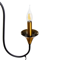 Люстра "Элимин" 5хЕ14 40Вт черно-золотой 56х75х56 см BayerLux