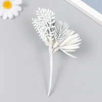 Декор для творчества "Веточка ели с цветком" 16х8 см