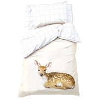 Постельное бельё &laquo;Этель: Олененок&raquo;, 1.5 сп., 143х215 см., 150х214 см., 50х70 см. - 1 шт., 100% хл., бязь