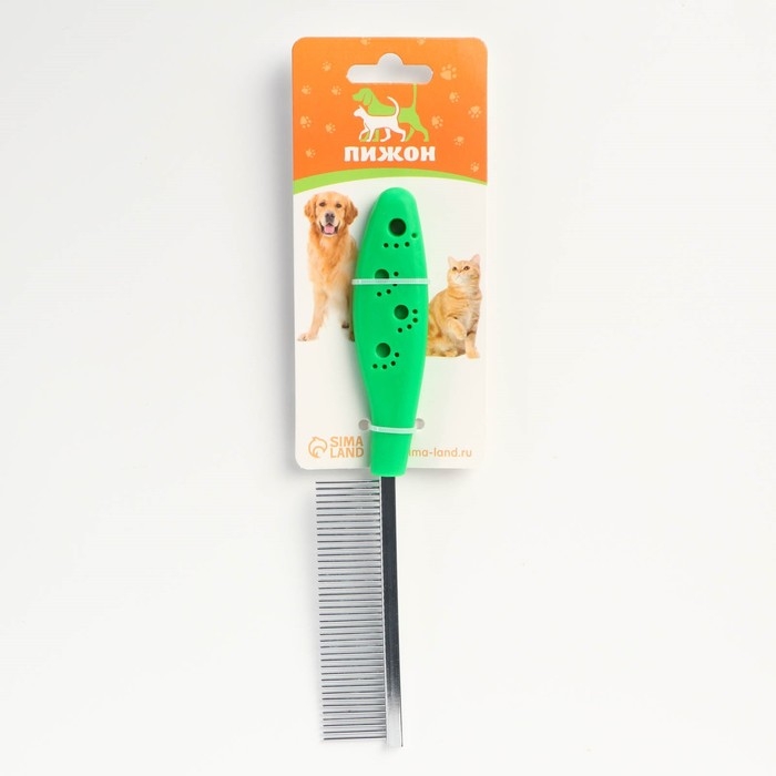 Расчёска Расчёска "Лапки" удлиненная, 20,5 х 3 см, зелёная