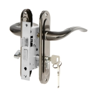 Замок врезной LOCKLAND RD002, с ручкой, 3 ключа, цвет черный никель Замок врезной LOCKLAND RD002, с ручкой, 3 ключа, цвет черный никель