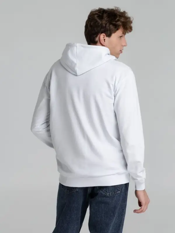 Толстовка на молнии с капюшоном Unit Siverga белая, размер XS