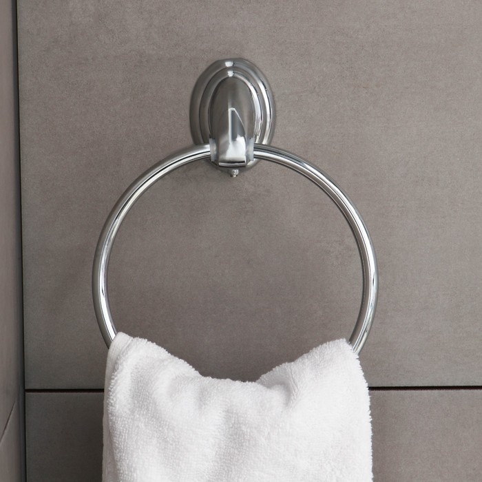 Держатель для полотенец одинарный, кольцо Accoona A11108, цвет хром Держатель для полотенец одинарный, кольцо Accoona A11108, цвет хром