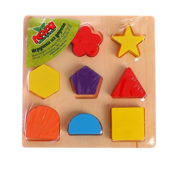 Головоломка &laquo;Изучаем цвета и фигуры&raquo;, 9 объёмных фигур, МИКС
