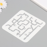 Трафарет пластиковый "Трубы", 15х15 см Трафарет пластиковый "Трубы", 15х15 см