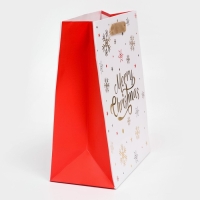 Новый год. Пакет подарочный, ламинированный, "С Рождеством!",18 х 23 х 10 см.