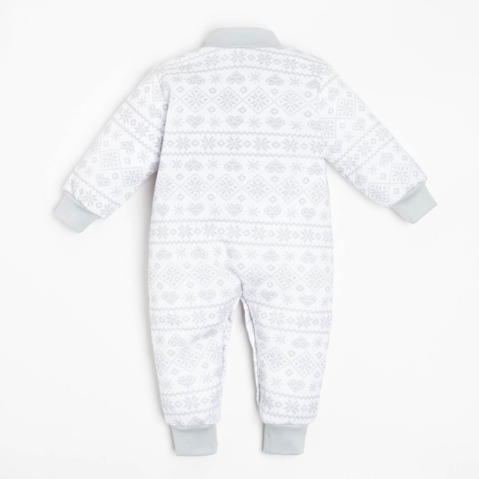 Комбинезон Крошка Я "Снежинка", рост 74-80 см, белый