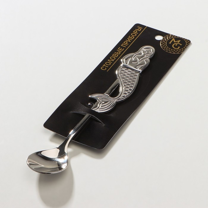 Ложка десертная из нержавеющей стали Magistro «Русалочка», длина 16 см, цвет серебряный Ложка десертная из нержавеющей стали Magistro «Русалочка», длина 16 см, цвет серебряный