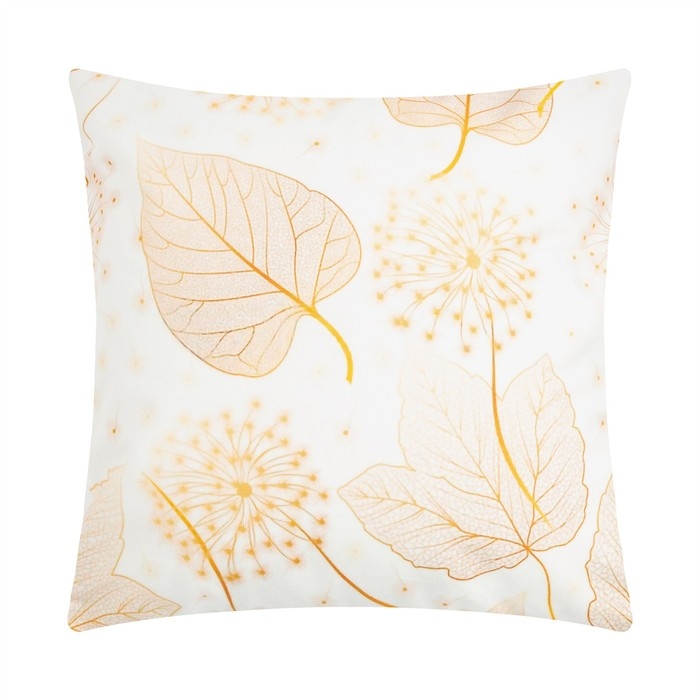 Наволочка декоративная Этель &laquo;Листики&raquo; 40х40 см, 100% п/э