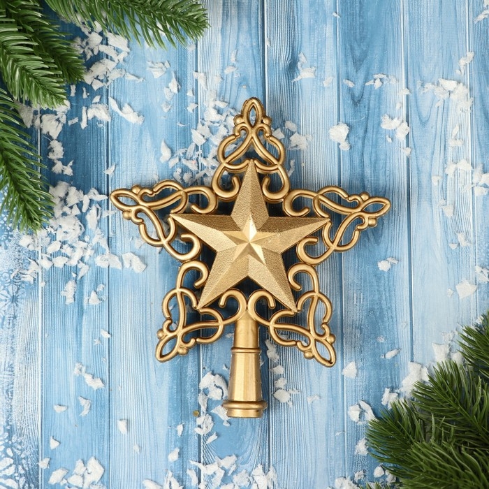 Наконечник "Звезда" вензеля, 14х16 см, золото