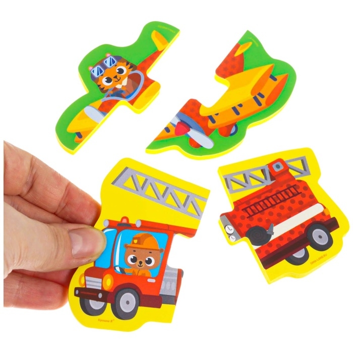 Мягкий пазл для малышей &laquo;Транспорт&raquo;, 5 пазлов, Крошка Я