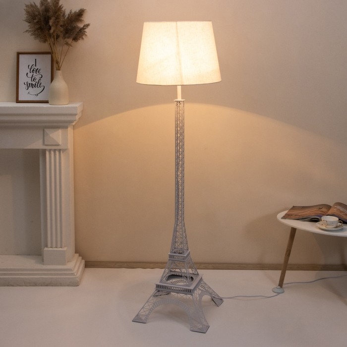 Торшер "Эйфелева башня" E27 40Вт белый 45х55х112 см