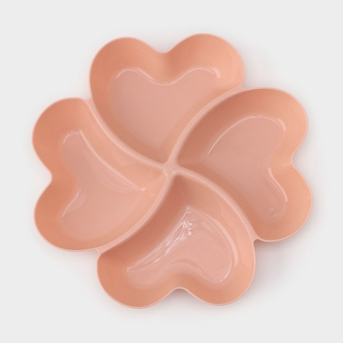 Менажница &laquo;Сердце&raquo;, 22,5&times;3 см, 4 секции, цвет МИКС