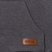 Толстовка детская, цвет тёмно-серый меланж, рост 170 см