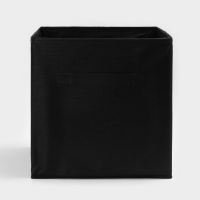 Короб для хранения, 28&times;28&times;28 см, набор 3 шт, цвет чёрный