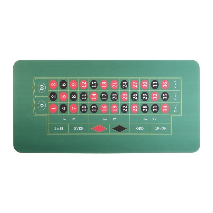 Сукно для игры в рулетку, прорезиненный, 120 х 60 см, толщина 3 мм Сукно для игры в рулетку, прорезиненный, 120 х 60 см, толщина 3 мм