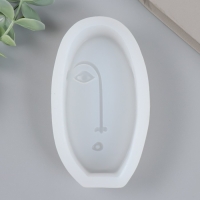 Молд силикон "Абстракция - овальное лицо" 11,5х6,6х3,2 см Молд силикон "Абстракция - овальное лицо" 11,5х6,6х3,2 см