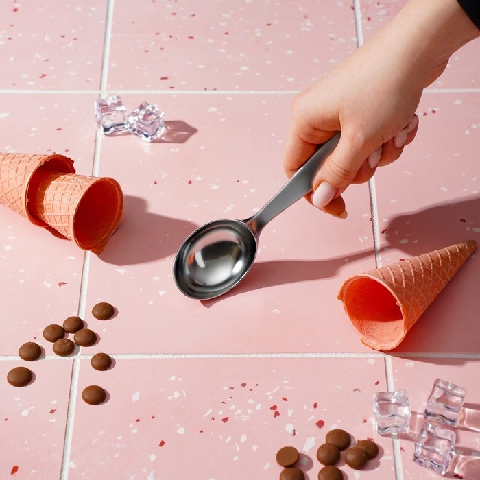 Ложка для мороженого Volt, 17,3×4,2×2,3 см, нержавеющая сталь, цвет серебряный Ложка для мороженого Volt, 17,3×4,2×2,3 см, нержавеющая сталь, цвет серебряный