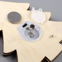 Ёлочная игрушка &laquo;Ёлочка в снежинках&raquo;, от батареек, свечение тёплое белое