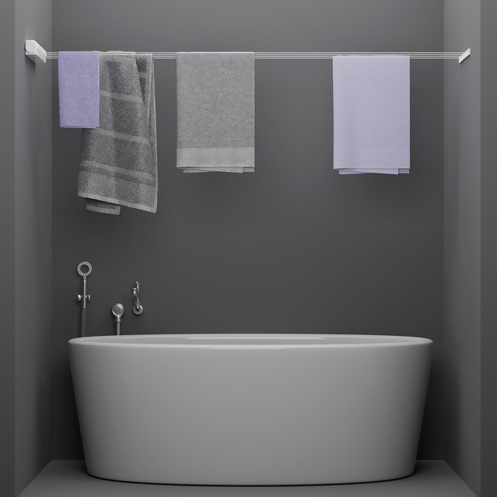 Сушилка для белья роторная вытяжная Доляна, 4 линии, цвет белый Сушилка для белья роторная вытяжная Доляна, 4 линии, цвет белый