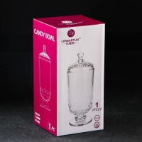 Конфетница &laquo;Фрост&raquo;, 700 мл, 10&times;24 см, стекло, прозрачная