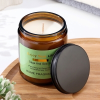 Свеча ароматическая в банке "Морская соль и шалфей", 7х9 см Свеча ароматическая в банке "Морская соль и шалфей", 7х9 см