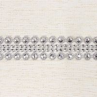 Дорожка Этель со стразами, 50 х 100 &plusmn;5 см, цвет молочный, п/э