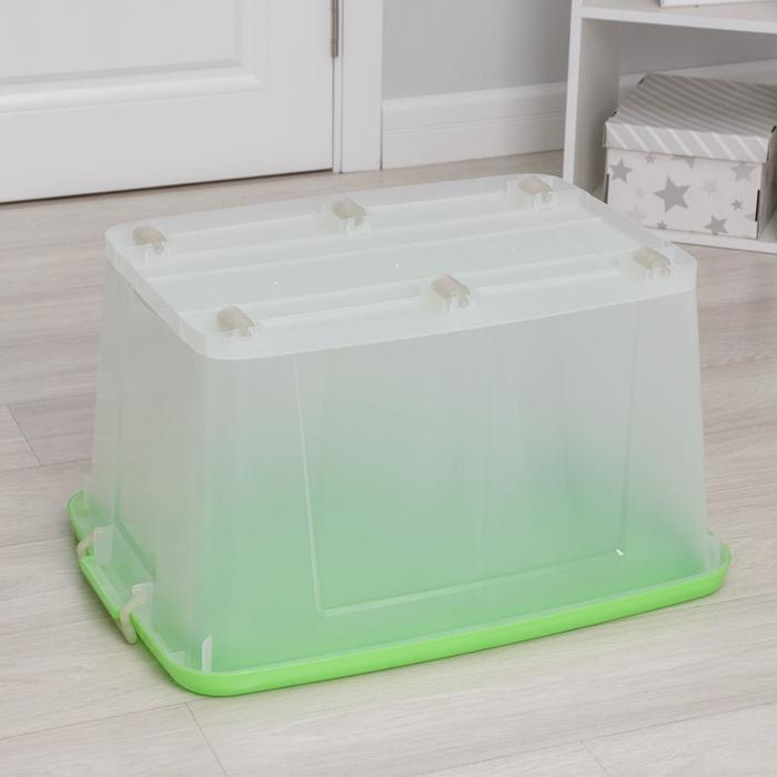 Ящик для хранения с крышкой Darel-box, 75 л, 70&times;49&times;37 см, цвет МИКС