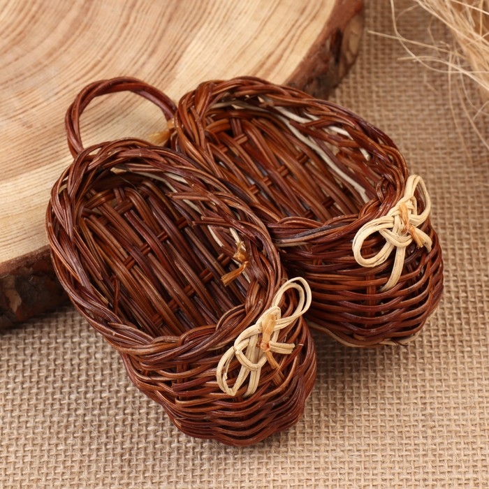 Сувенир &laquo;Лапти&raquo;, 12&times;11&times;5 см, лоза