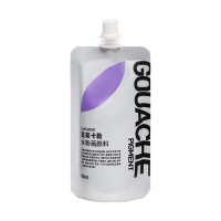 Гуашь художественная 80 мл, в дой-паке с крышкой, фиолетовый Гуашь художественная 80 мл, в дой-паке с крышкой, фиолетовый