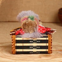 Оберег - шкатулка «Домовой», на сундучке, 10х15х14 см, микс Оберег - шкатулка «Домовой», на сундучке, 10х15х14 см, микс