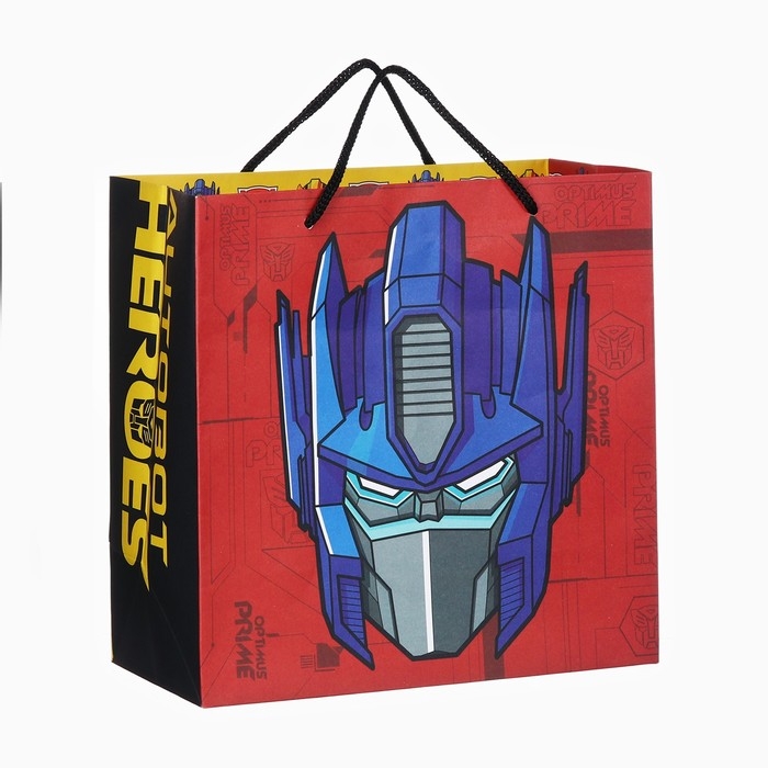 Пакет подарочный крафт Пакет подарочный крафт "Autobot Heroes" 22х22х11 см, Трансформеры