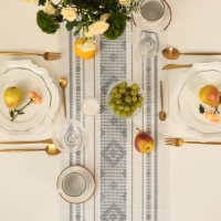 Дорожка Этель сканди цв.серый 38*150 см, 50%хлопок 50%лен