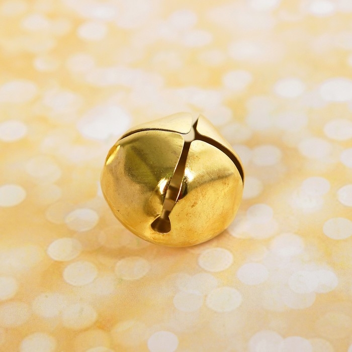 Бубенчики для рукоделия, набор 2 шт., размер 1 шт. &mdash; 3,5 см, цвет золотой